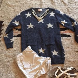 Red, white, and blue sweater